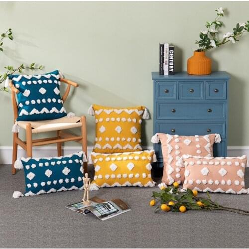 Nordic style Morocco 45x45cm / 30x50cm sofa pillow waist pillow tufted ins wind pillow bed pillow