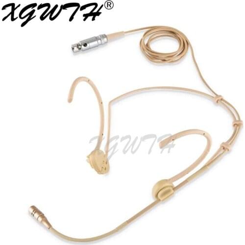 Headset Headworn Microphone 3 Pin Mini XLR Plug Mic for AKG Samson Wireless System Unidirectional Dual Earhook Condenser Mic