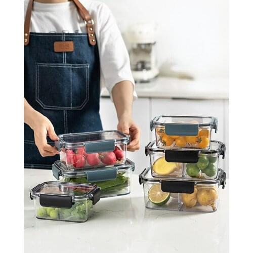 Fresh keeping box refrigerator special large capacity Salad Fruit Bento Box household transparent food grade plastic sealing box