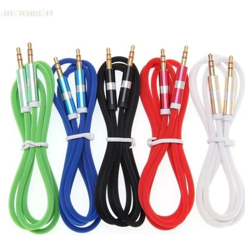 Colorful 3.5mm Male to Male Audio Cable AUX Cable for Headphones, iPhones, iPads, Home / Car Stereos free shipping 300pcs/lot