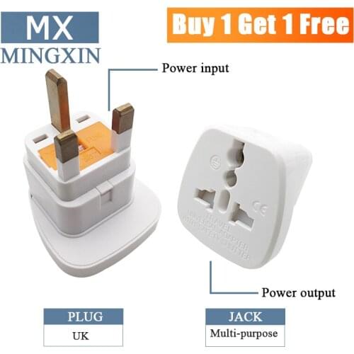 Buy one get one free Singapore male UK 13A for us universal power travel adapter adapter wall insulated socket