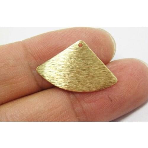 Brass charms 25x15.5mm Camber Raw brass sector earrings pendant -50pcs R766