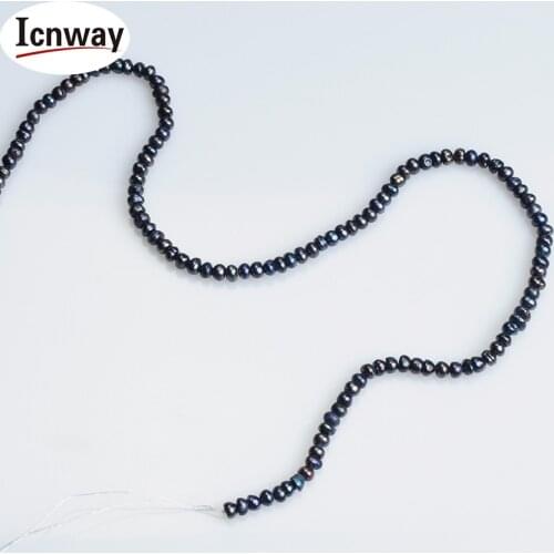 2 strands Natural A black freshwater Pearl 2-3mm For Jewelry Making 15inches DIY necklace bracelet FreeShipping Wholesale