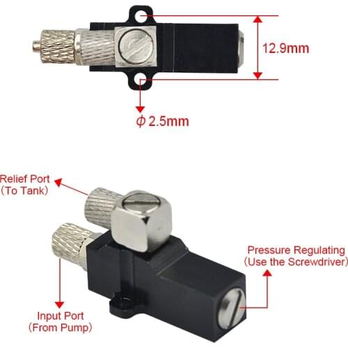 New Hydraulic Pressure Regulator Relief Valve For 1/14 RC Hydraulic Excavator Parts