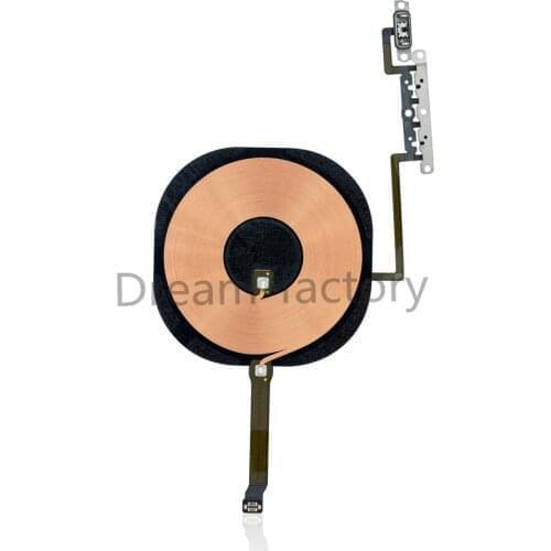 Original NFC Chip Wireless Charging Charger Panel Coil Sticker With Volume Button Flex Cable for iPhone 11 Pro Max