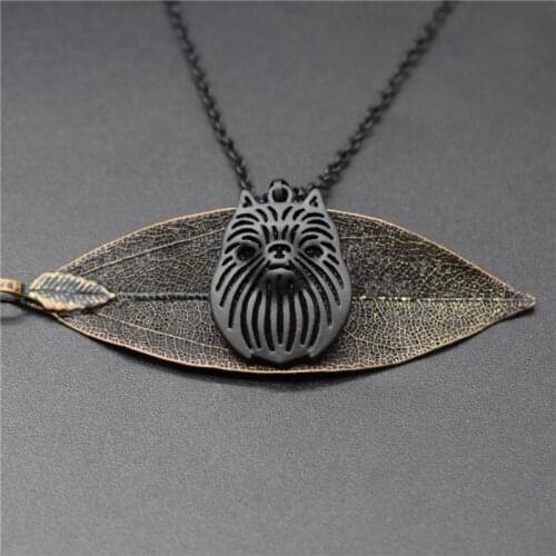 4 Colors New Origami Brussels Griffon Charm Necklace Trendy Metal Dog Jewellery Brussels Griffon Pendant Necklace Women