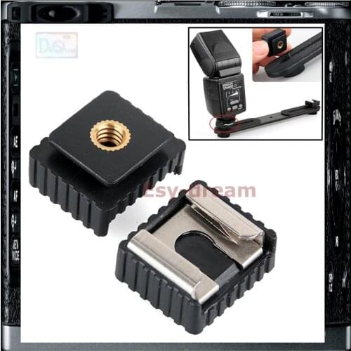 SC-6 SC6 Cold Hot Shoe Adapter Standard Mount Hotshoe to 1/4 Thread For Flash Speedlite Tripod Photo Studio Accessories PF281