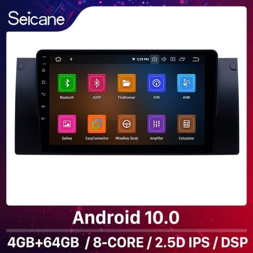 Seicane 9 inch Android 10.0 Car Multimedia Player GPS For 1995-2003 BMW 5 Series E39/X5 E53 With WIFI Carplay Bluetooth USB