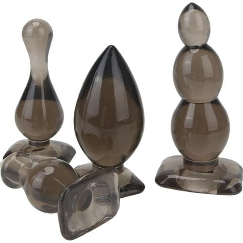 Silicone Jelly Anal Plug Anal Bead For Woman Men Gay Butt Plugs Adult Product Prostate Massager