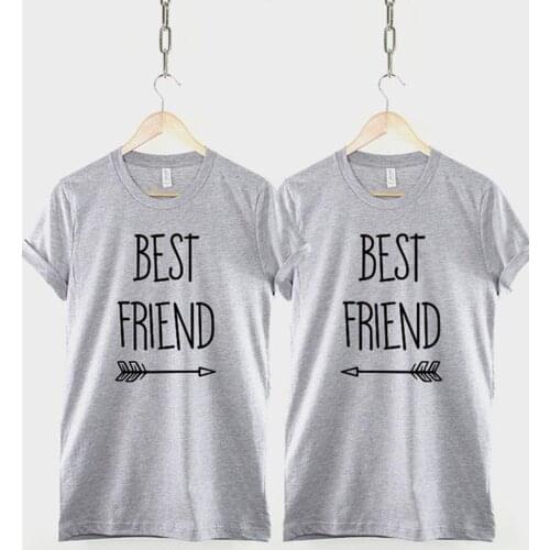 Skuggnas Best Friends Matching T-Shirts Set Short Sleeve Fashion Casual Tops Crew Neck t shirts BFF Clothing Bff t shirt