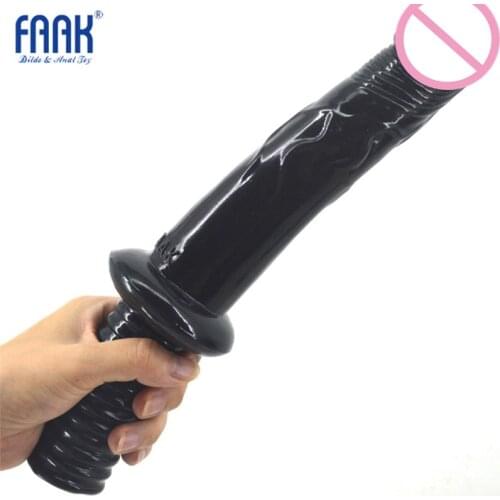 FAAK Super Huge anal dildo butt plug Dildo Big Special Handle Realistic Glans Dildos For Women Consolador Large Penis Realistico