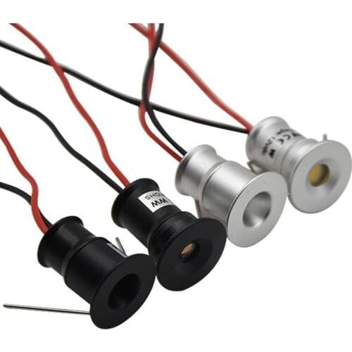1W LED Mini Dimmable Interior Built In Spot 15mm Showcase Fixture Lighting DC3V/12V IP65 Kitchen Ceiling Lamp 30/120D Downlight