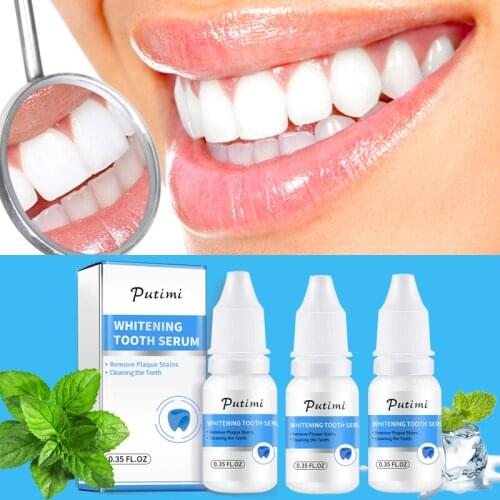 PUTIMI Teeth Whitening Serum Oral Hygiene Deep Cleaning Remove Dental Stains Dental Plaque Fresh Mouth Teeth Products Tools