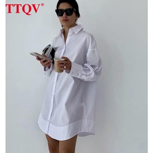 Женские белые рубашки TTQV China At AliExpress