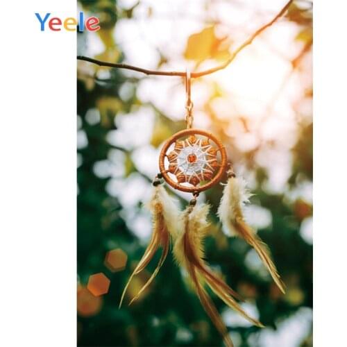 Yeele Feather Keepsake Dreamcatcher Light Bokeh Wedding Photography Backdrops Photocall Photographic Background For Photo Studio