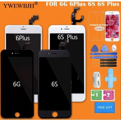YWEWBJH 1PCS 100% New AAA LCD For iPhone 6 6S Plus With 3D Touch Screen Assembly Display No Dead Pixel Black White