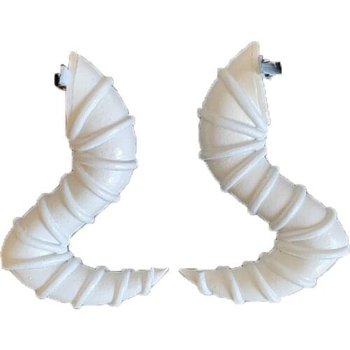 Game Arknights Eyjafjalla Cosplay Horns Headwear White Hair Pin Hair Clip New Skin Props Halloween Carnival Costumes Accessories