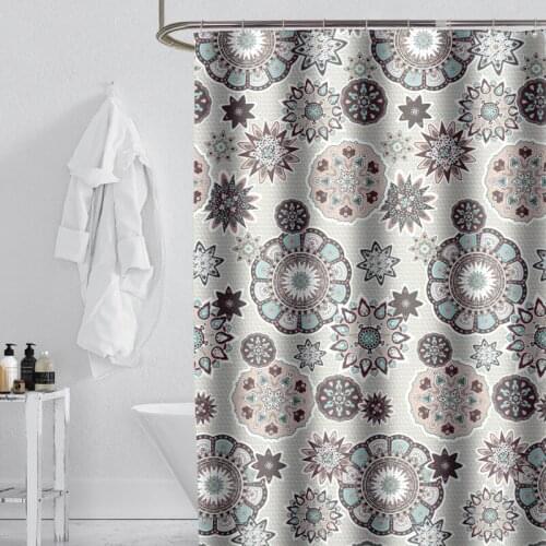 GY3552 Shower Curtain Retro Chinese Style High-end Hotel Thick Waterproof Polyester Home Bathroom Shower Curtains
