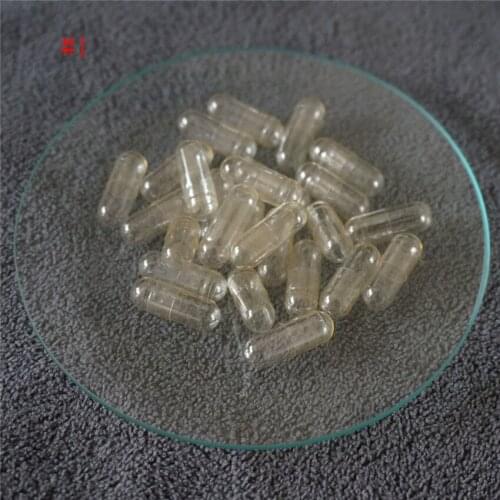 1# 200pcs/lot 1 Siz Empty Portable Gelatin Capsules Size 1 DIY Refillable Hollow Gelatin Capsules ,Joined or Separated Capsules