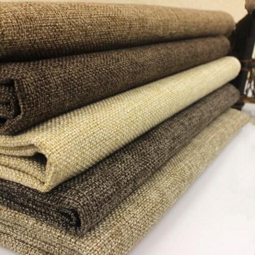 1*pcs Solid Color Vintage Burlap Linen Fabrics for Handmade Quilting DIY Handmade Pillow Case Sofa Cover