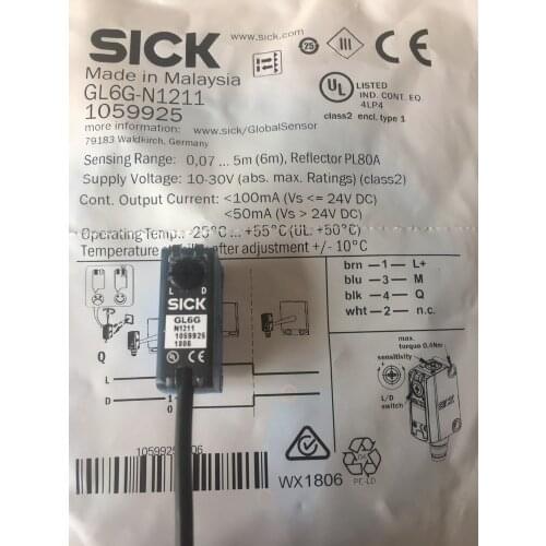 100% new original SICK photoelectric sensor GL6G-N1211 (excluding lenses and brackets)