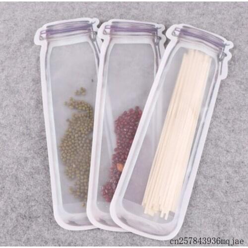500Pcs Mason Jar Zipper Bags Leakproof Food Storage Bags Reusable Snack Saver Bag for Travel