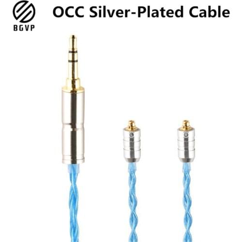 BGVP 5N OCC 8 Core Silver Plated Cable 2.5/3.5/4.4mm HIFI Balanced Earphone Upgrade Cable With MMCX/2PIN/Connector