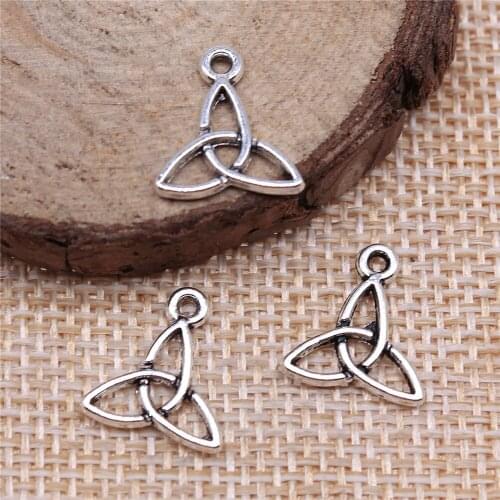 Free shipping 130pcs 13x13mm antique silver Celtic amulet charms diy retro jewelry fit Earring keychain hair card pendant