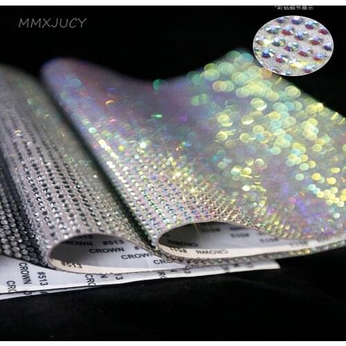 Bling Crystal Rhinestone Diamond Glue Sticker for Car Body Outside & Interior DIY Steering Wheel Anti-slip Cover Decor