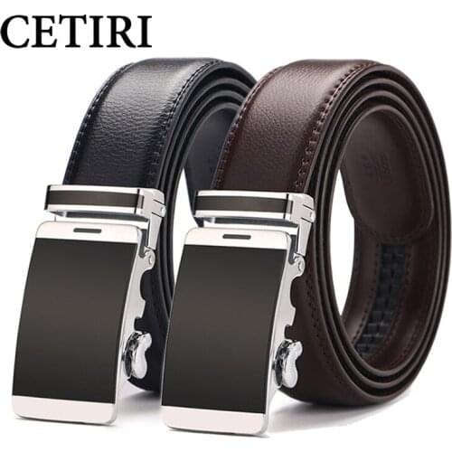 CETIRI famous luxury high quality belts mens cow genuine leather brand new designer straps for male automatic buckle ceintures