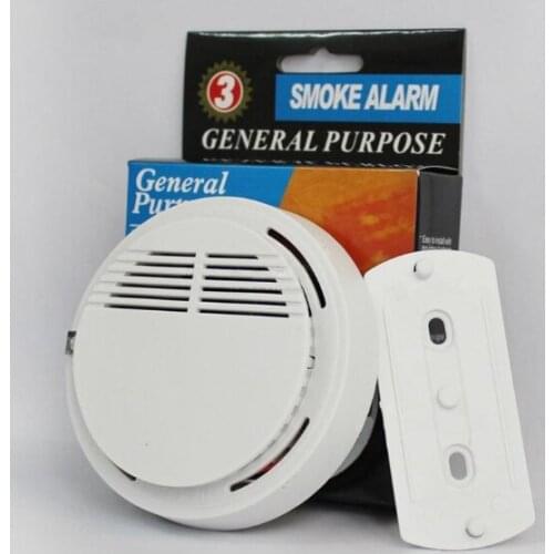 Smoke Detector Alarms System Sensor Fire Alarm Detached Wireless Detectors Home Security High Sensitivity Stable LED 85DB 9V Bat