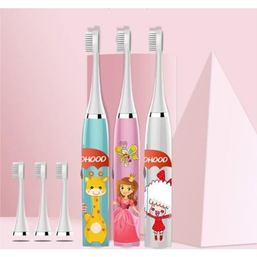 Electric Children GeneralToothbrush Ultrasonic Waterproof Soft Hair Household Non-Rechargeable Automatic Intelligent Toothbrush