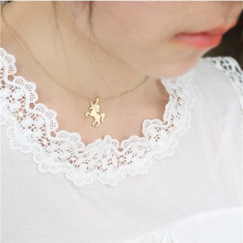 Europe / U S Pendant Necklace The Unicorn Necklace Women Necklace Ladies Jewelry Birthday Gift