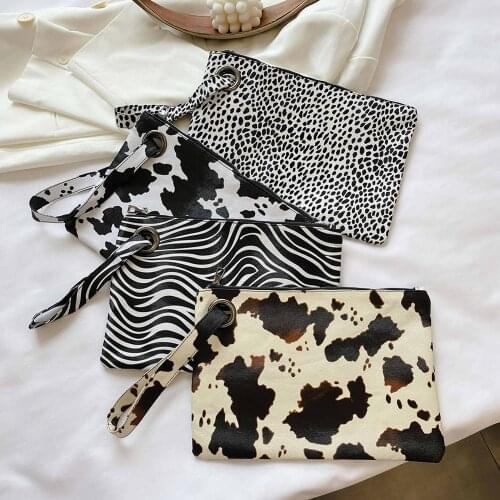 Fashion Square Snake Print Wristlet Clutch Women Casual Purse PU Leather Leopard Zebra Handbag Money Phone Pouch Wallet torebki