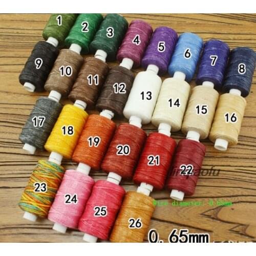 Leather carving leather hand stitching special round hand sewing wax line 0.65mm about 80 meters