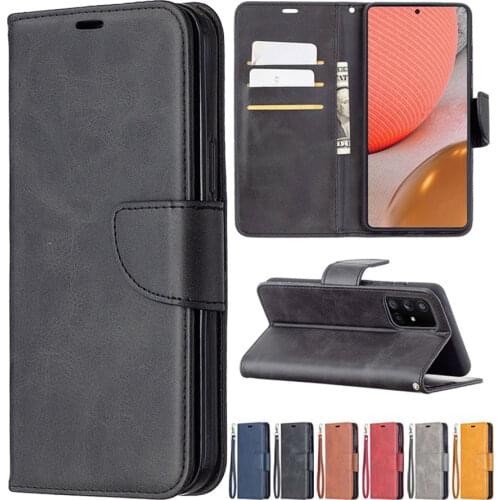 Wallet Leather Sheepskin With Card Slot Case For Samsung Galaxy A01 A02S A03S A11 A12 A21S A22 A32 A50 A51 A52 A70 A71 A72 A82