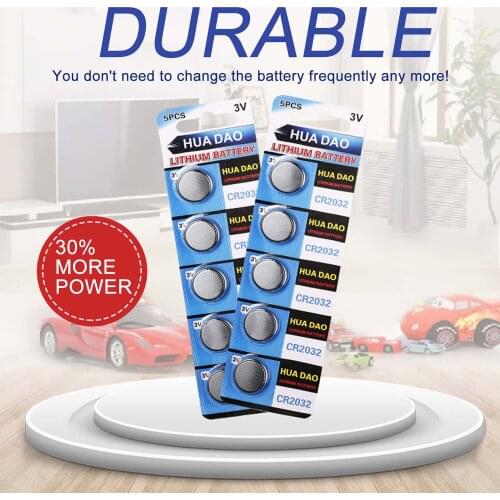 5pcs Cr2032 Cr 2032 Dl2032 Ecr2032 Br2032 3v Lithium Battery For Watch Toy Calculator Car Remote Control Button Coin Cell