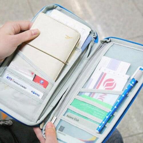 Fashion passport Cover travel Women Man wallets Card Holder passport cover Multi Function Certificate Nylon waterproof Pen Cover