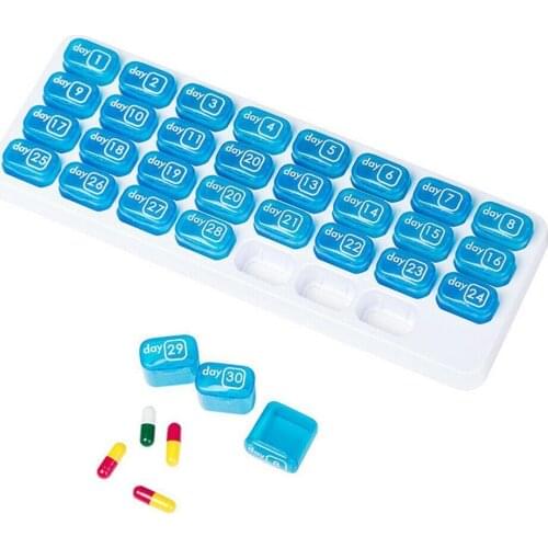31 Day Monthly Pill Organizer Tablet Pillbox Holder Storage Container Case Organizer Medicine K2G1