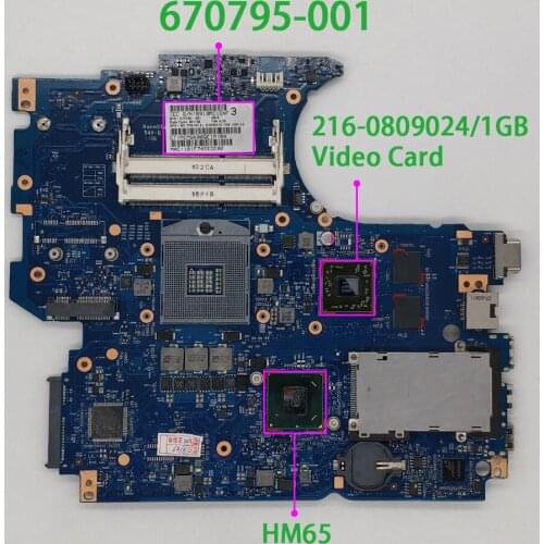 Genuine 670795-001 DISCRETE 1GB 6050A2465501 HM65 Laptop Motherboard Mainboard for HP 4530s 4730s Notebook PC