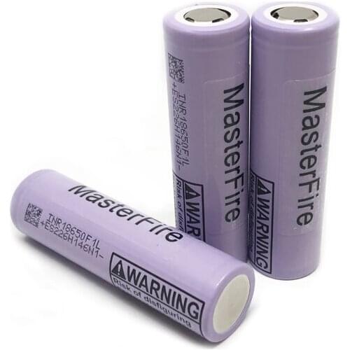 MasterFire Original 18650 3350mAh 3.6V Rechargeable Battery INR18650 F1L Lithium Batteries Cell For Flashlights Torch