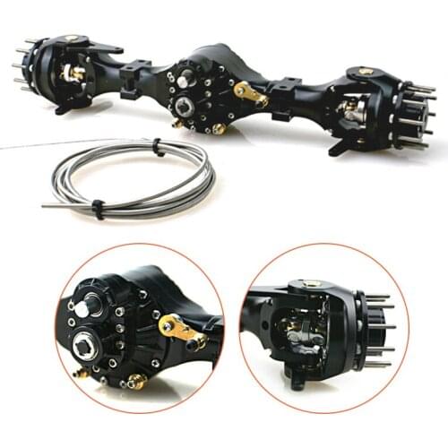 LESU Q-9019 Metal Differential Lock Front Axle for 1/14 DIY Tamiya RC Tractor Truck TH02058-SMT3