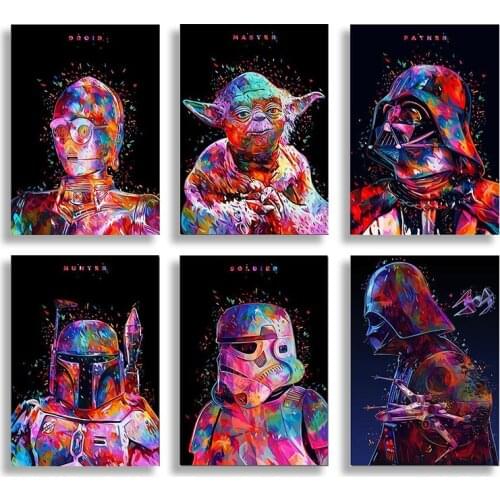 Star Wars Poster Star Wars Darth Vader Wall Art Canvas Paintings and Prints Nordic Modern Family Children Room Decoration Pictur