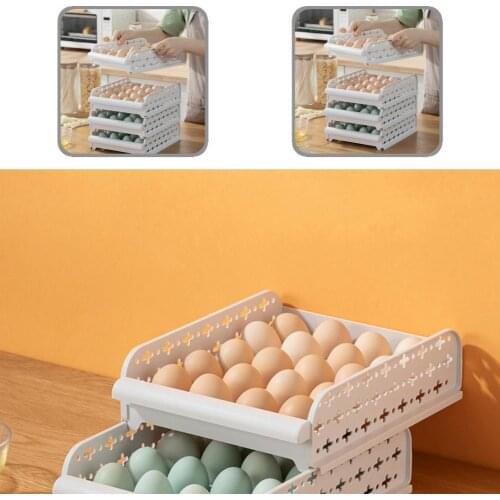 Shockproof Useful Kitchen Containers Egg Tray Greyish White Egg Storage Box Well Protect for Indoor
