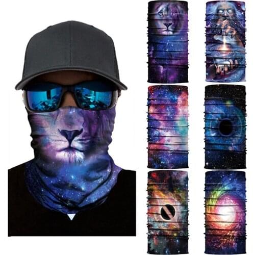 Dustproof Face Towel Starry Sky Master Lion Black Hole Multifunctional Anti-ultraviolet Magic Universal Scarf