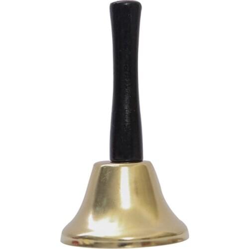 Restaurant Call Service Bell Bells Handbell Handhold Christmas Wooden Handle Gold Silver Color Cristmas Decoration Metal Xmas