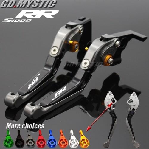 With Logo Folding Extendable Motorcycle Adjustable Brake Clutch Levers For BMW S1000RR S 1000RR 2010-2014 2011 2012 2013