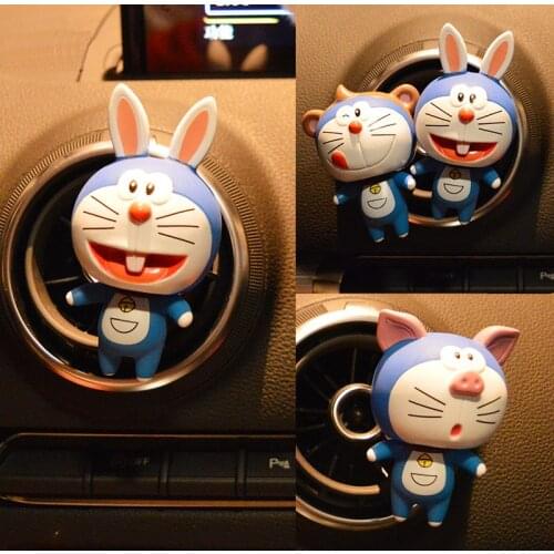 Cute creative cartoon characters car decoration air conditioning air outlet pendant car air freshener car interior accessories