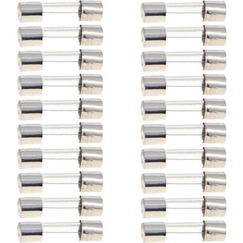 10-30 Pcs 5x20mm Fast Blow Type Glass Tube Fuses 1-15A Fast Blow Amplifier Energy Lamp Glass Tube Fuse Assorted Kit