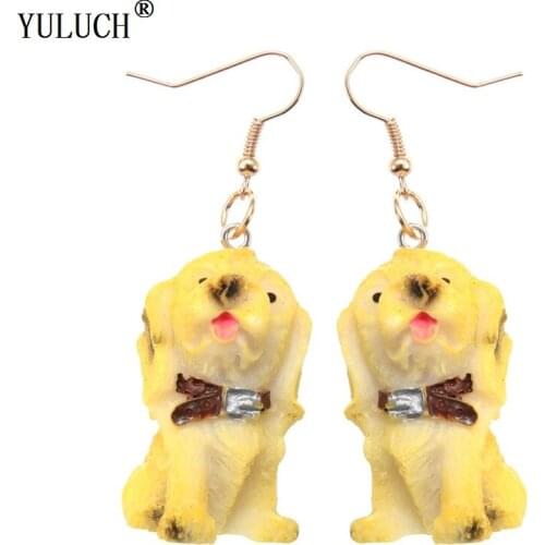 YULUCH Cartoon Cute Dog Drop Earrings 3 Different Animal Dog Earrings For Women Girls Statement Jewelry Halloween Gift 2018 New